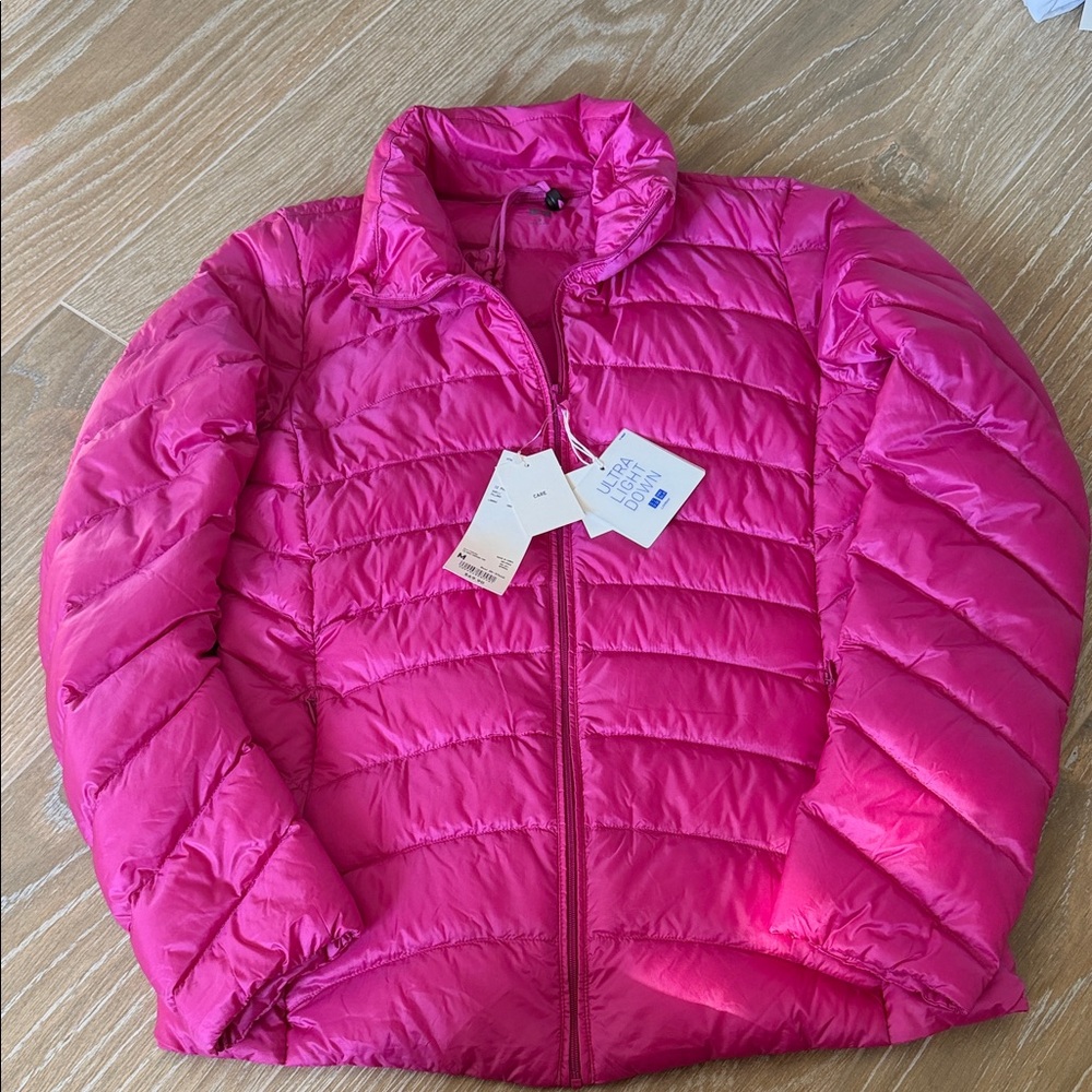 Uniqlo Pink Lightweight Packable Puffer Jacket